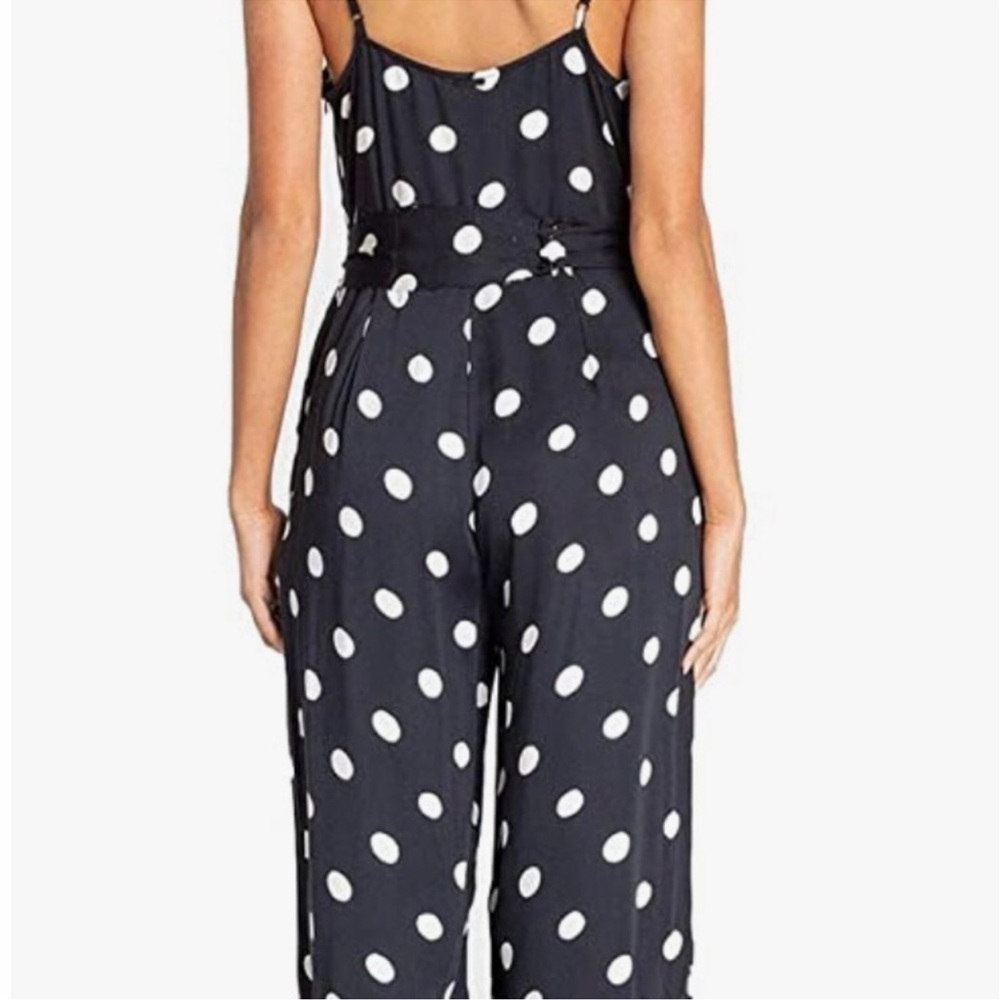 Billabong Jumper In Polka Dot Ruffle Leg Jumper Black/White Size M - Picture 2 of 8